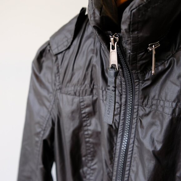 Mackage Packable Rain Jacket with Leather Details - Picture 2 of 9